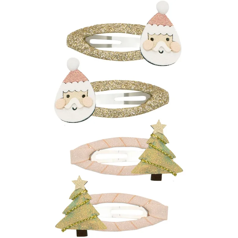 Mimi & Lula 4 Hårspænder - Santa & Tree Christmas Lägg i varukorgen