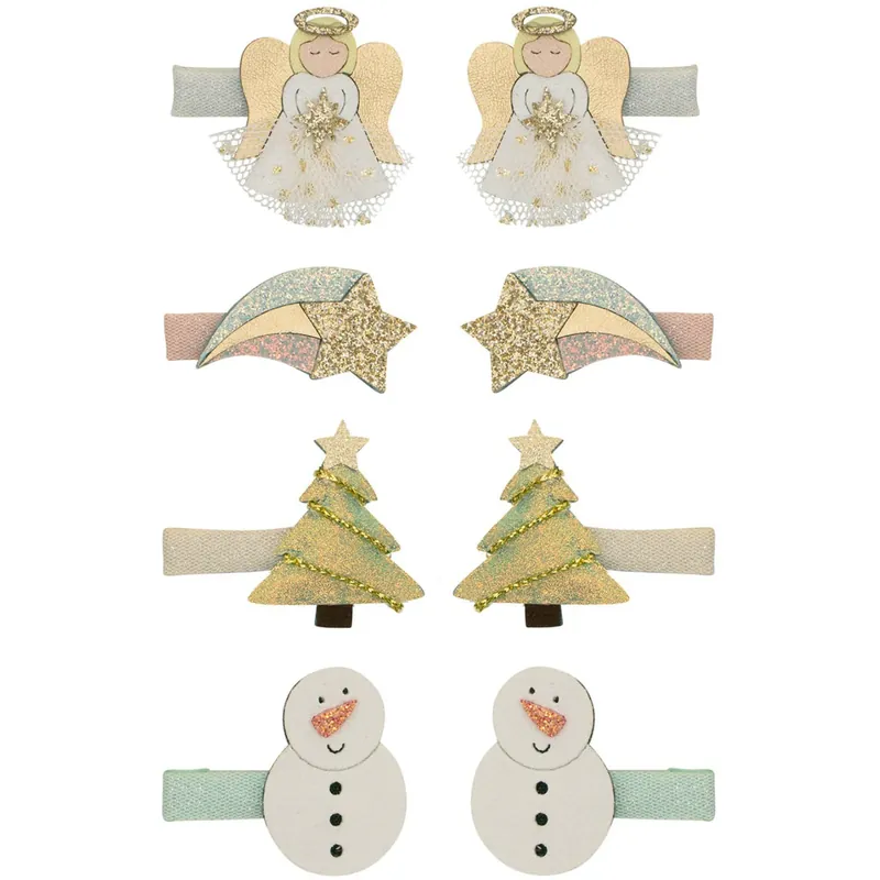 Mimi & Lula 8 Hårclips - Mini Angel Christmas Fynd