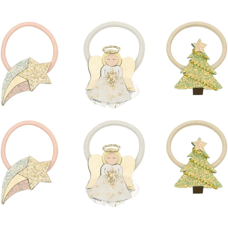 Mimi & Lula 6 Hårelastikker - Mini Angel Christmas Lägg i varukorgen