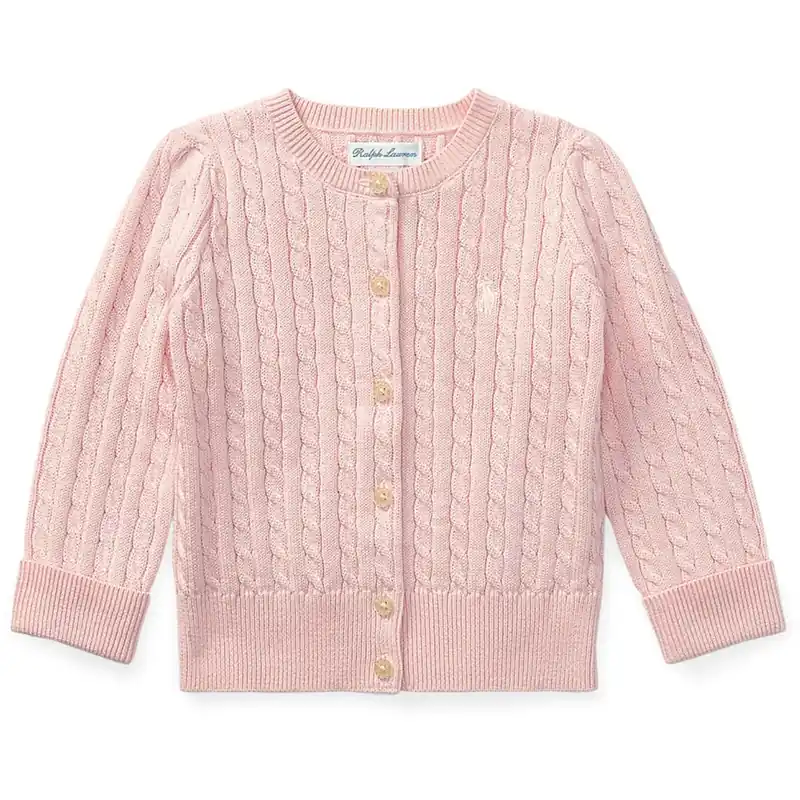 Kampanj Ralph Lauren Baby Hint Of Pink Baby Girl Cardigan