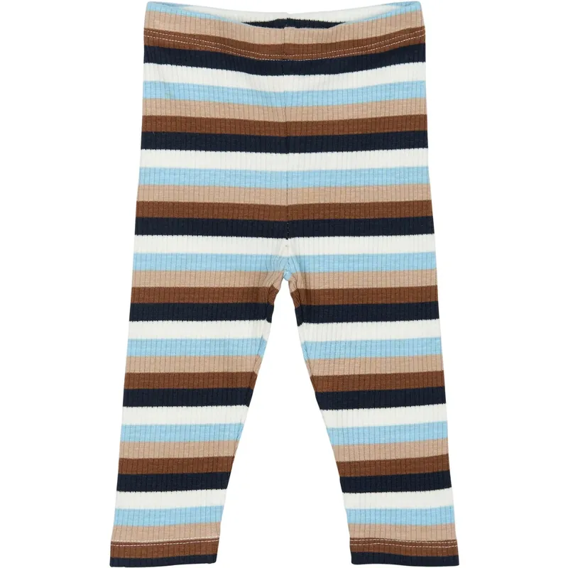 THE NEW Siblings Powder Blue Striped TNSBPark Rib Leggings I lager