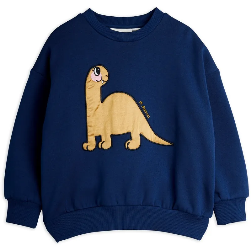 Mini Rodini Blue Dino Application Sweatshirt Rabatter