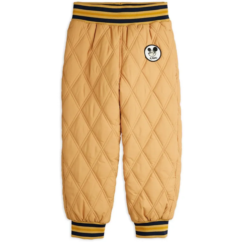 Beställ idag Mini Rodini Beige Ritzratz Patch Quiltad Outerwear Trousers