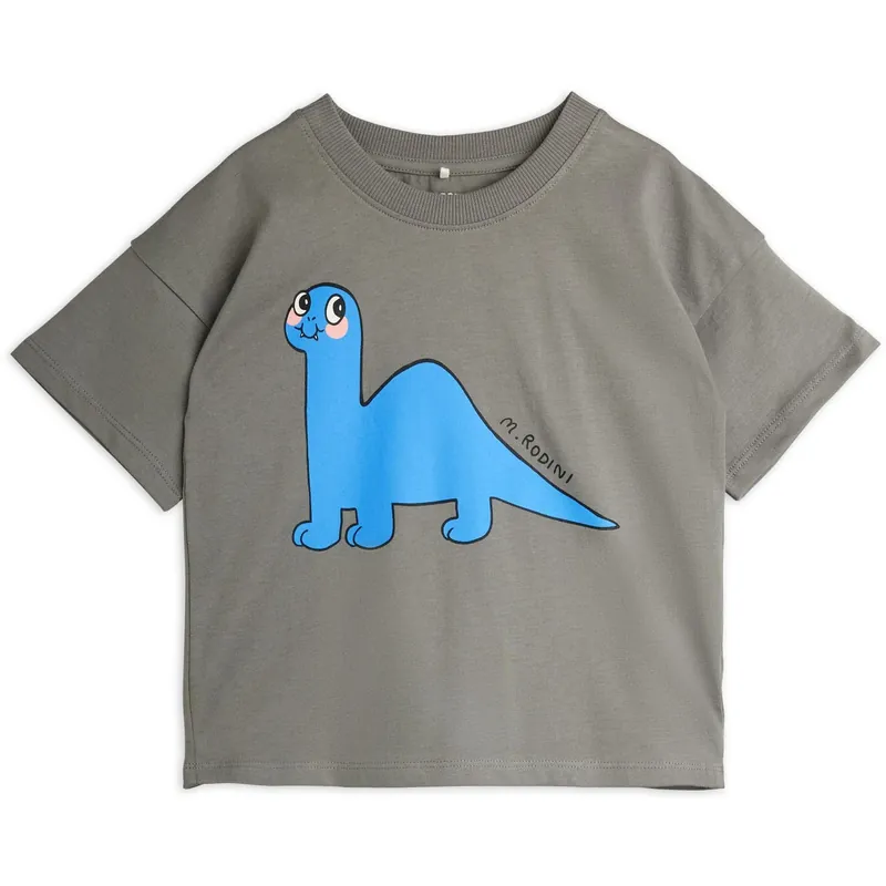 Sista chansen Mini Rodini Grey Dino Sp Ss Tee