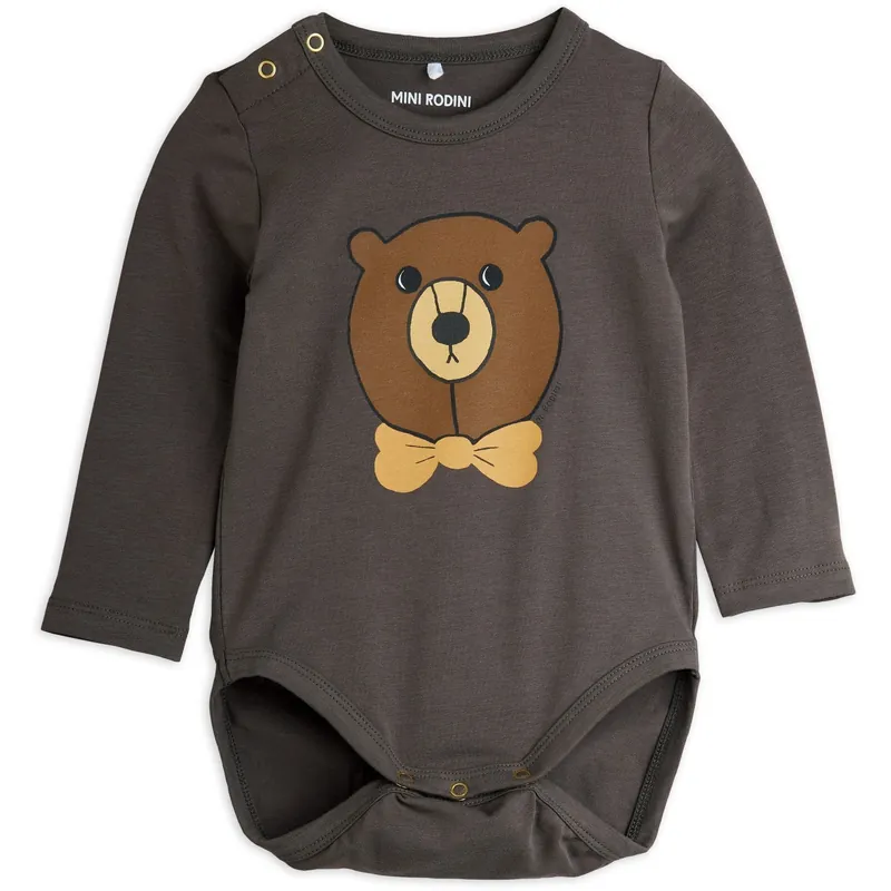Beställ idag Mini Rodini Grey Björn Sp Ls Body