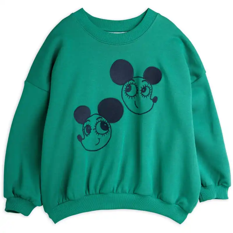 Mini Rodini Green Ritzratz Emb Sweatshirt Begränsat antal