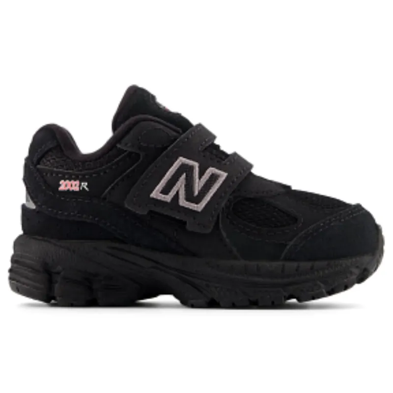 New Balance Black 2002 Kids Hook & Loop Sneakers Snabb leverans