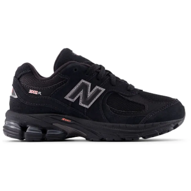 Billigare New Balance Black 2002 Kids Lace Sneakers