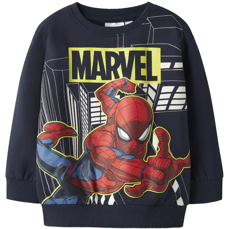 Name It Navy Blazer Nmmdion Spider Nreg Sweat Unb Noos Mar Begränsat antal