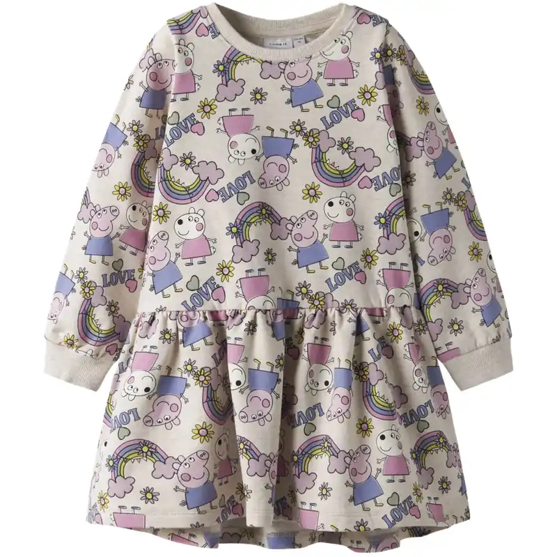 Utförsäljning Name It Peyote Melange Nmfdarma Peppa Ls Swe Klänning Bru Cplg
