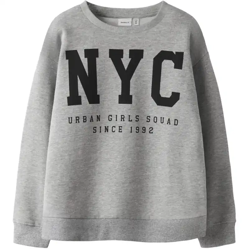 Nyhet Name It Grey Melange Nkfbelisso Ls Rlx Sweat Unb