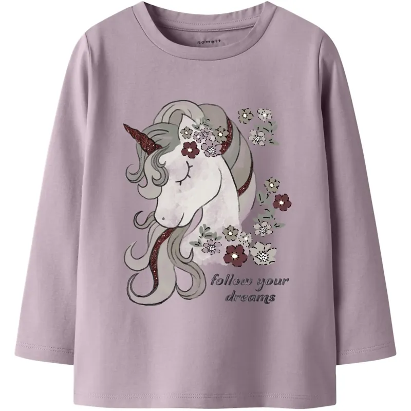 Bästa pris Name It Dawn Pink Nmftulinea Ls Topp