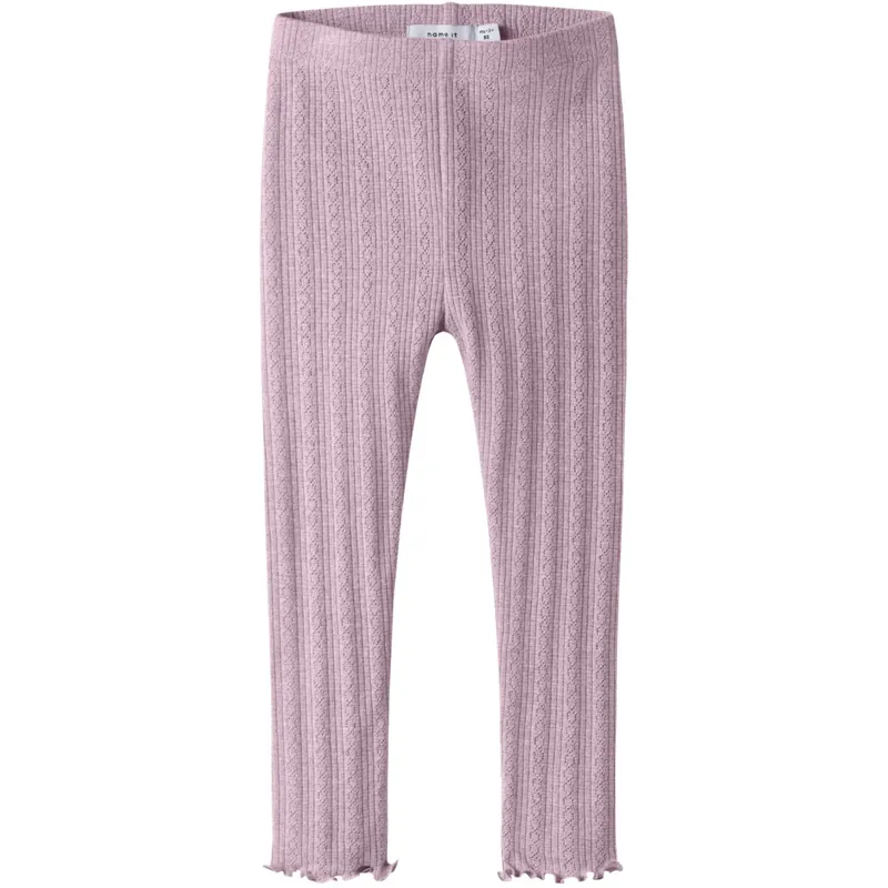 Name It Dawn Pink Melange Nmfblitta Xsl Leggings Rabatt
