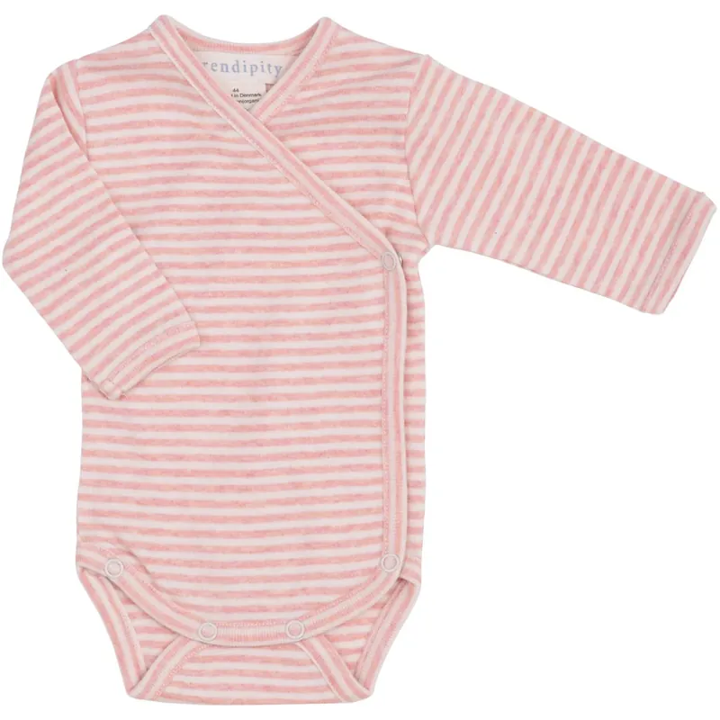 Serendipity Coral/Offwhite Newborn Omlott Body Populärt val