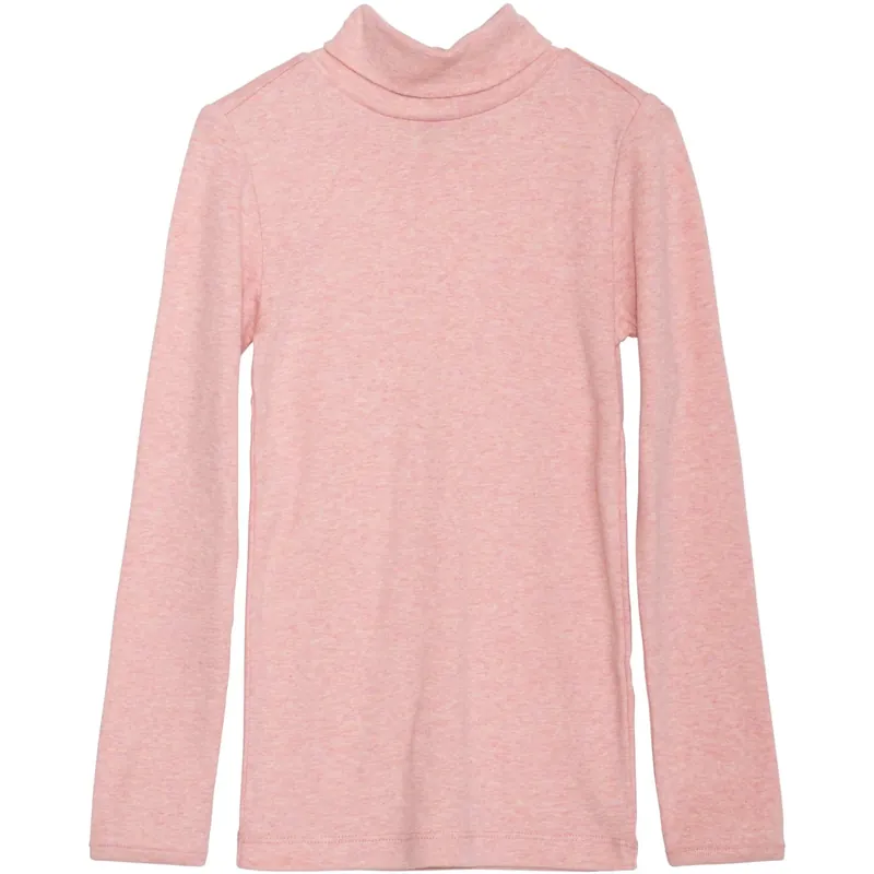 Serendipity Coral Turtleneck Blus Kundfavorit