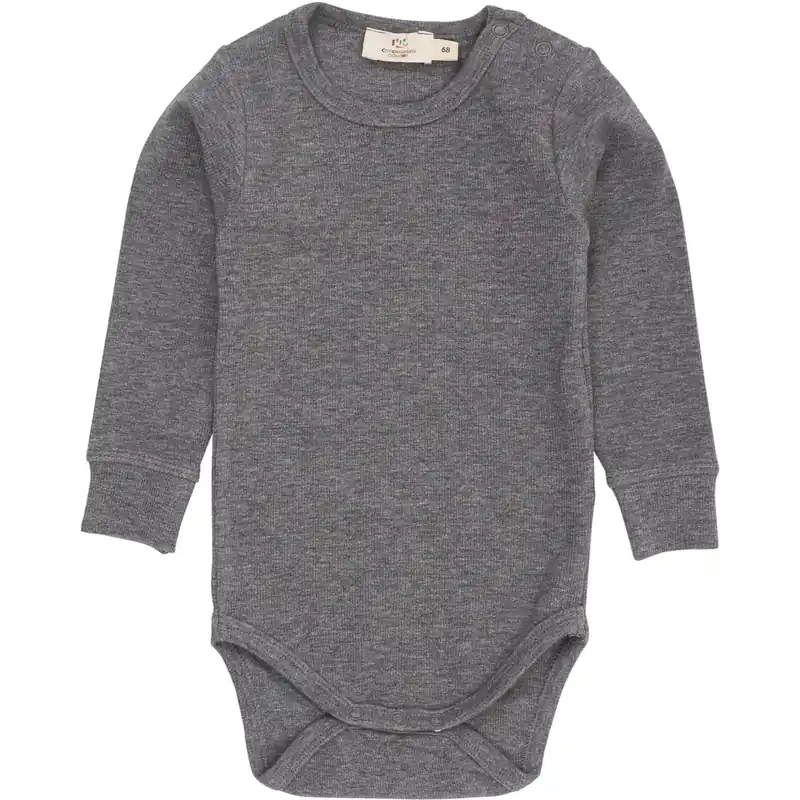 COPENHAGEN COLORS Grey Mel. Modal Rib Ls Body Sänkt pris