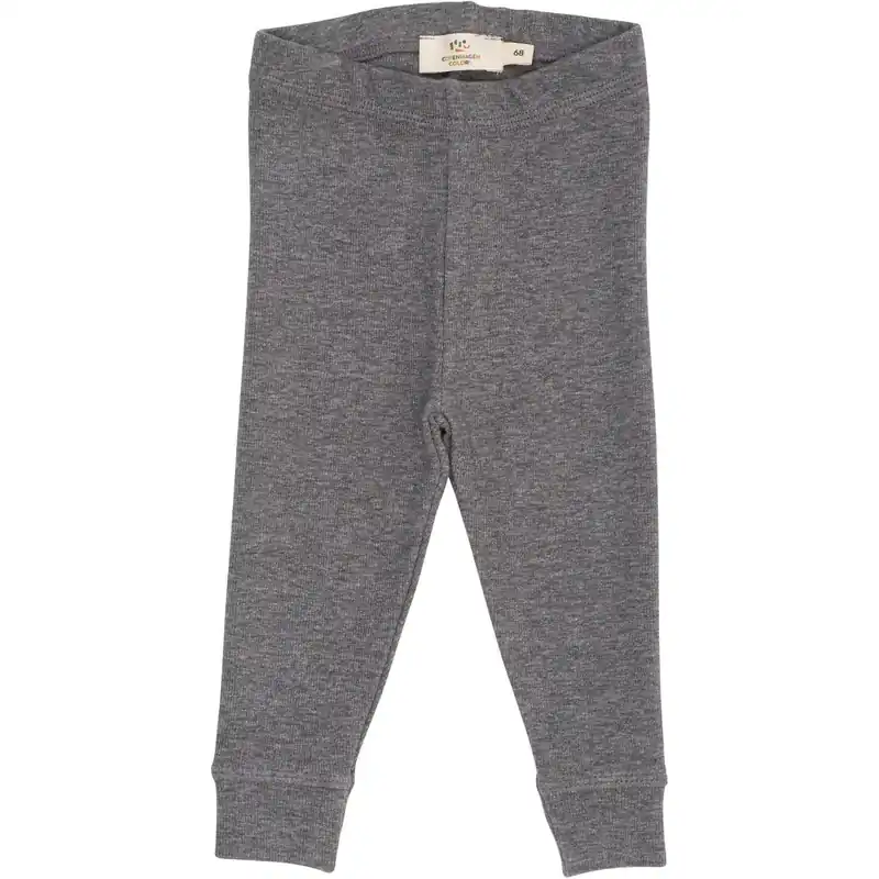COPENHAGEN COLORS Grey Mel. Modal Rib Leggings Populär