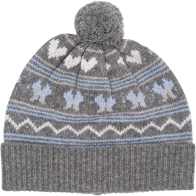 Beställ nu COPENHAGEN COLORS Dk Grey Comb Cashmere Pattern Beanie
