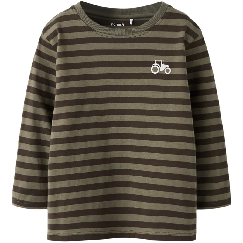 Name It Dusty Olive Delicioso Nmmnelson Ls Nreg Topp Expressleverans