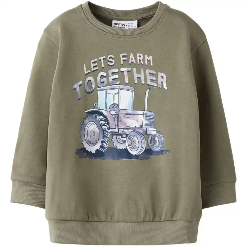 Name It Dusty Olive Nmmnash Ls Nreg Swe Bru Expressleverans