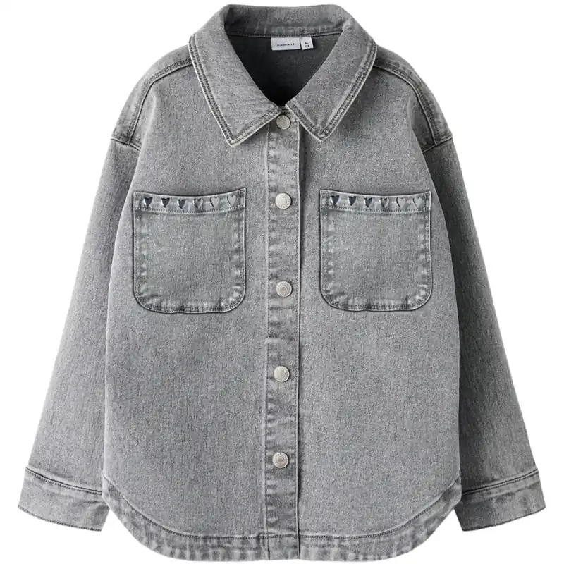 Name It Light Grey Denim Heart Studs Nkfeverlyn Dnm Schaket 5503-Ya N Beställ nu