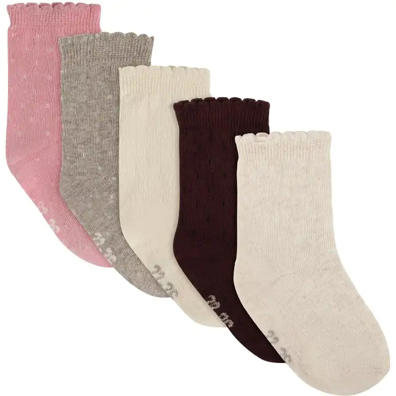Beställ idag Minymo Wild Rose Strumpor W. Stickad (5-Pack)