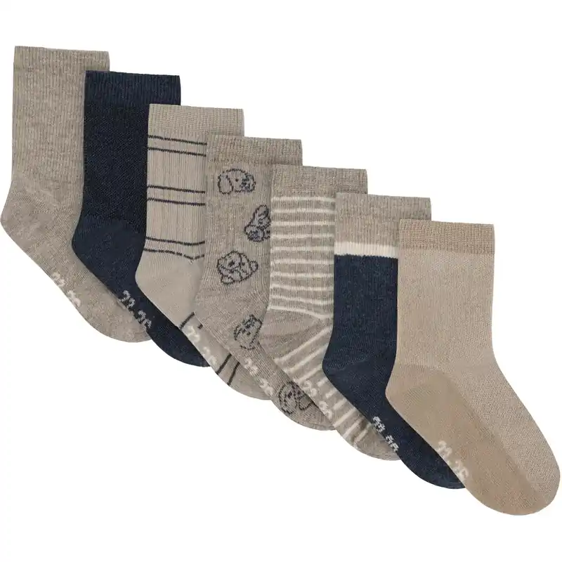 Minymo Blue Nights Strumpor W.Pattern (7-Pack ) Snabb frakt