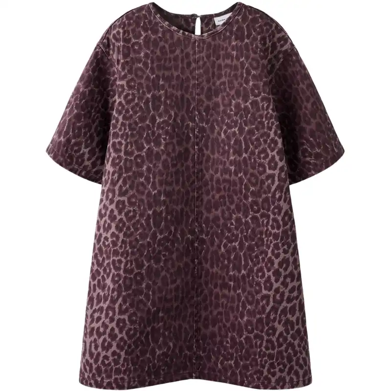 Fynd Name It Burgundy Leo Nkfleo Twill Klänning 4002-Td