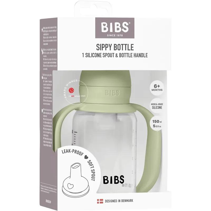 Snabb frakt Bibs Sage Baby Sippy Flaska Spout Round Silikon Slow Flow