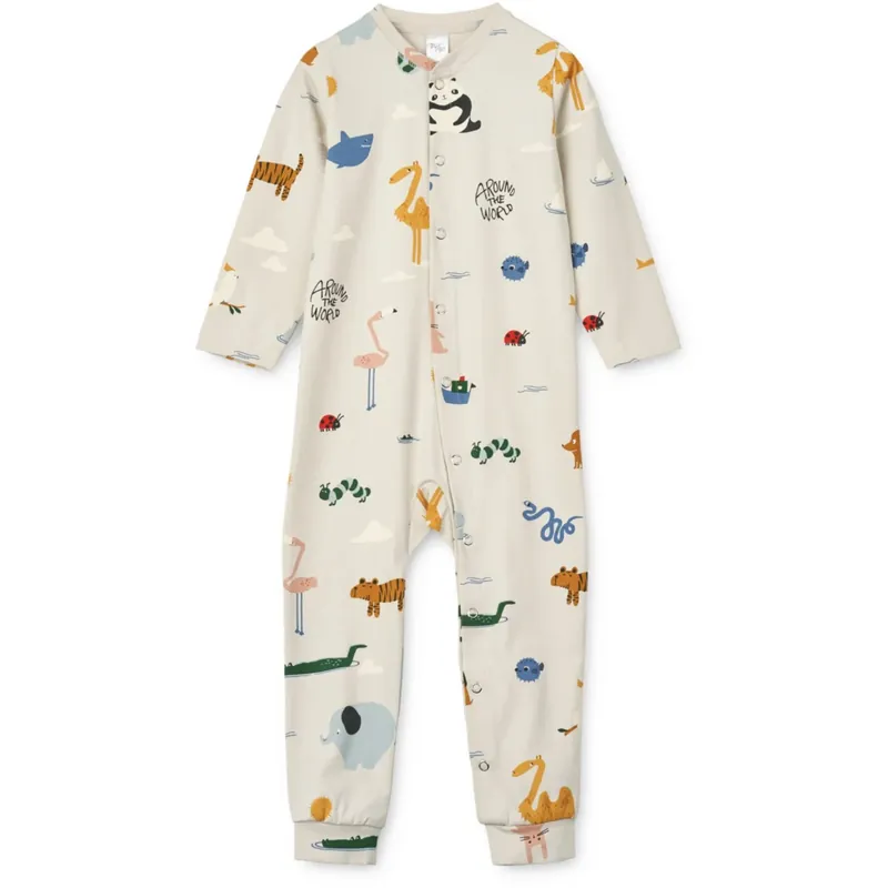 I lager LIEWOOD Around The World / Sandy Birk Printed Pyjamas Byxdress