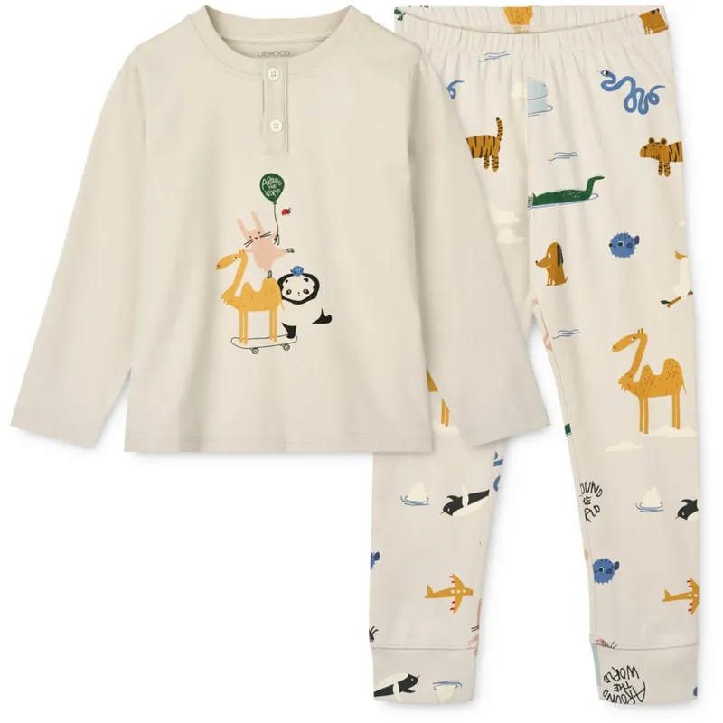 LIEWOOD Around The World / Sandy Wilhelm Printed Pyjamas Sett Nyhet