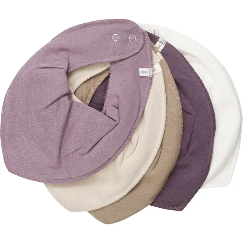 Begränsat antal Pippi Elderberry Bandana Haklapp - Solid (5-Pack)