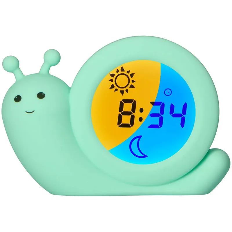 Fynd Alecto Green Sleep Trainer Night Light Och Alarm Clock