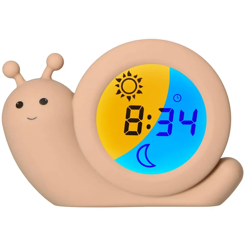 Alecto Beige Sleep Trainer Night Light Och Alarm Clock Expressleverans