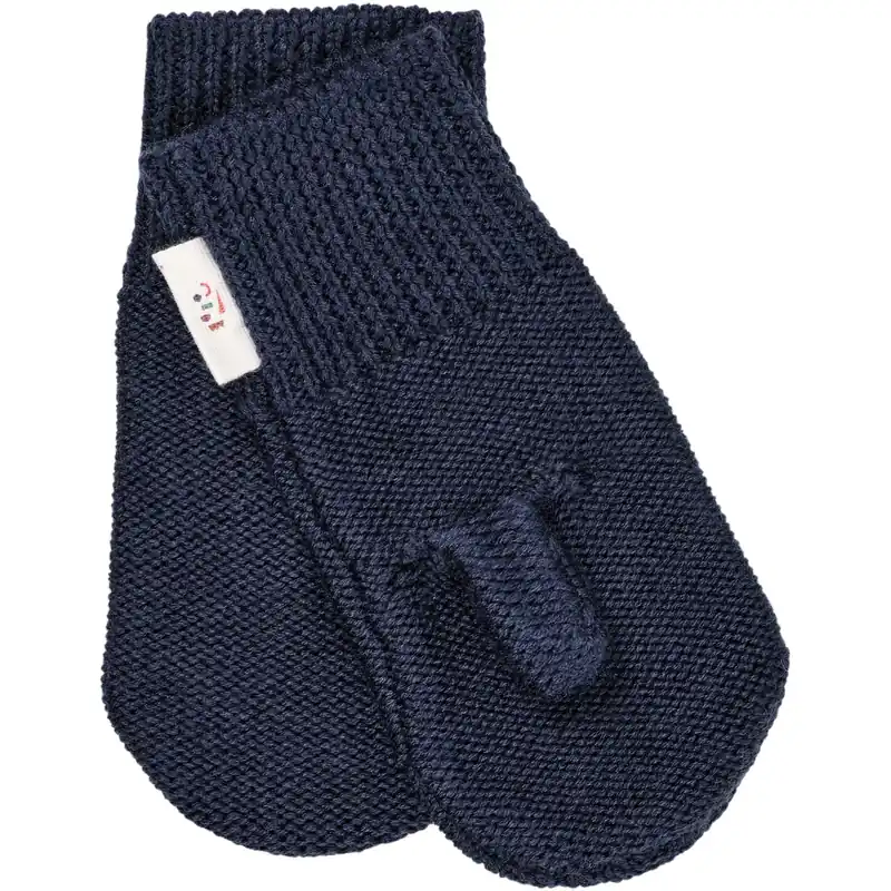 Billig COPENHAGEN COLORS Navy Merino Ull Stickad Vantar