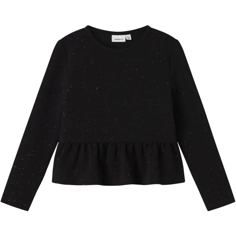 Name It Black Nkfroka Ls Kort Topp Köp nu