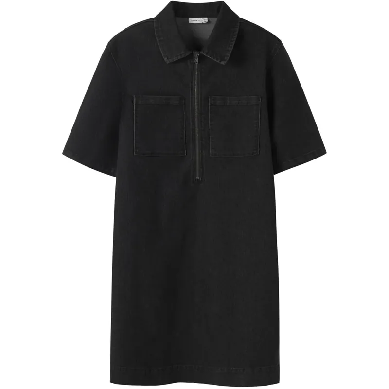 Name It Dark Grey Denim Nkfblake 1/2 Loose Dnm Klänning 6355-Ft R prisnedsättning