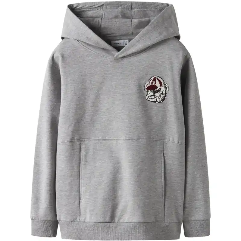 Name It Grey Melange Nkmsteven Ls Nreg Sweat Wh Bru Rabatt