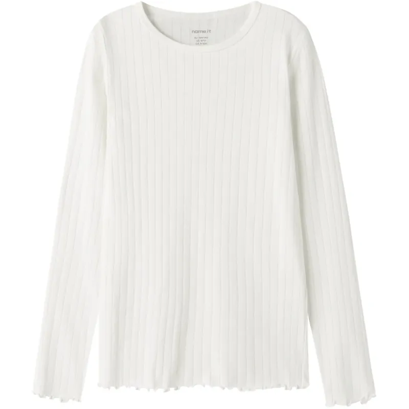 Name It Cloud Dancer Nkfvibse Ls Slim Topp Begränsad tid