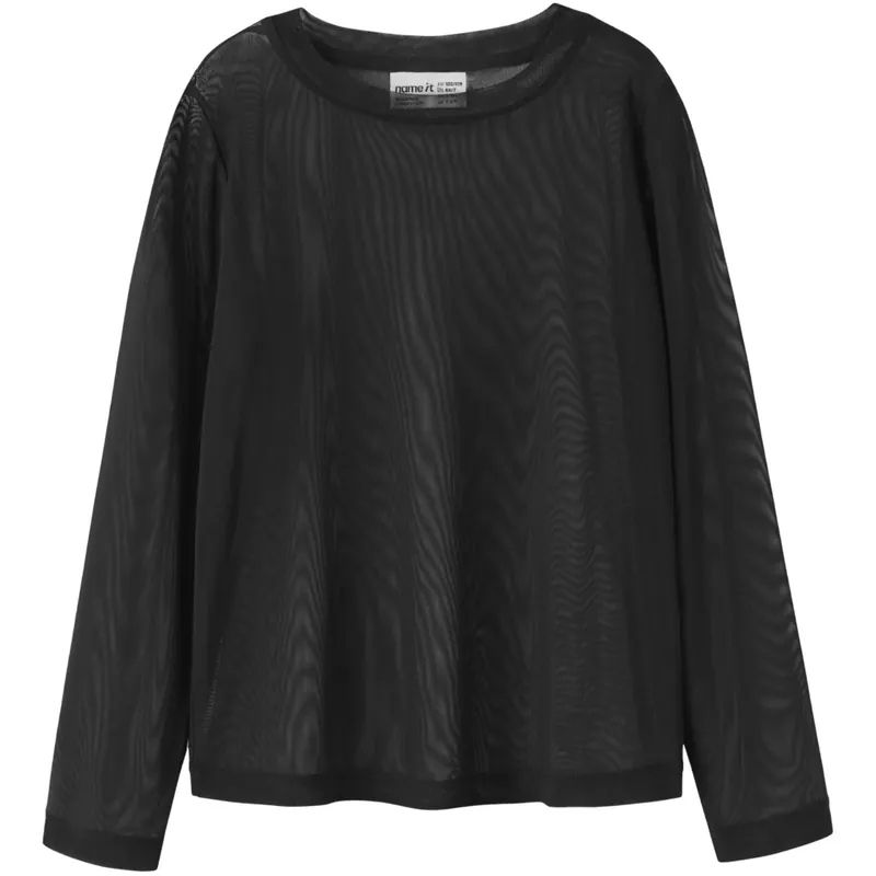 Name It Black Nkfrophelia Ls Mesh Topp Begränsat antal