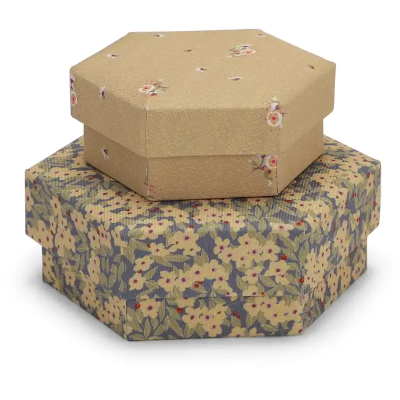 Konges Sløjd Winter Leaves Mustards/ Flower Bouquet Dijon Quiltad Box Sett Billigare