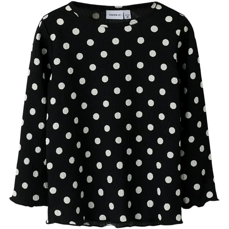 Extra rabatt Name It Black Nmfsallie Ls Topp
