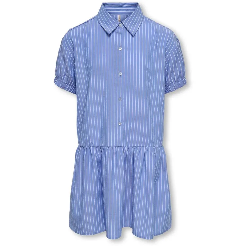 Rea kids ONLY Blue Bonnet Cloud Dancer Kogcosmo Ss Skjorta Klänning Wvn