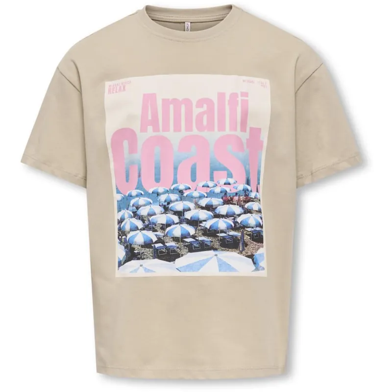 kids ONLY Humus Amalfi Kogirina Life S/S Loose Printed Topp Jrs Snabb leverans