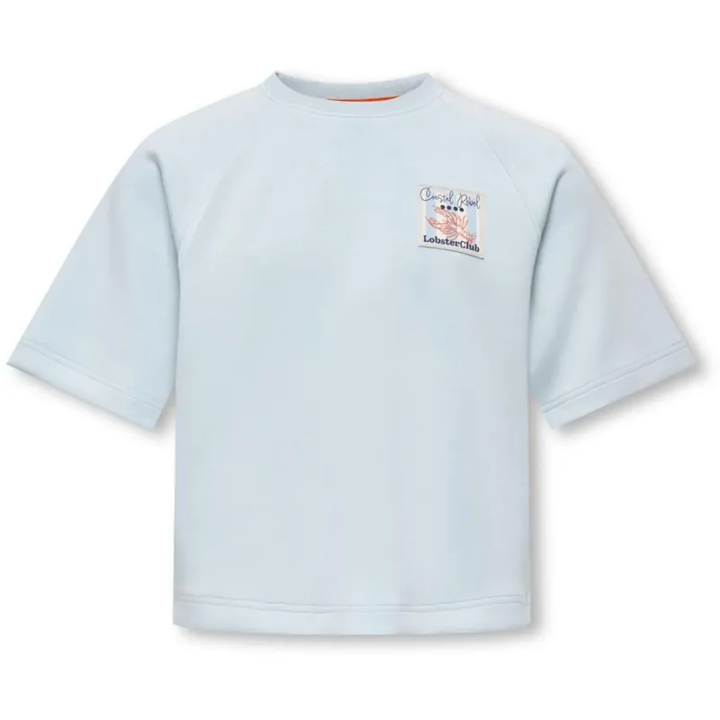 Populärt val kids ONLY Winter Sky Kogada Ss Loose Topp Swt