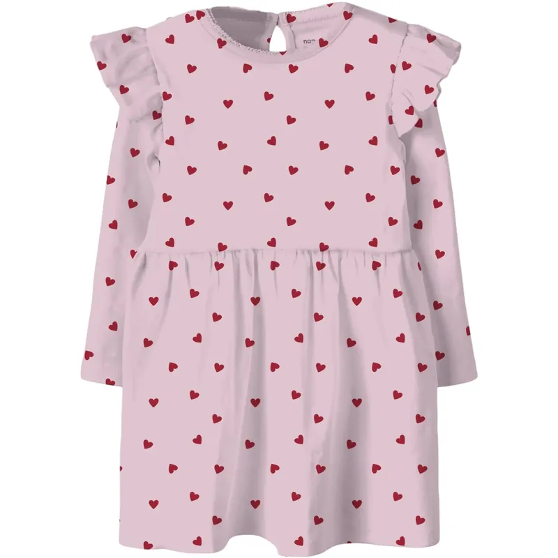 Erbjudande Name It Cradle Pink Nmfbheart Ls Klänning