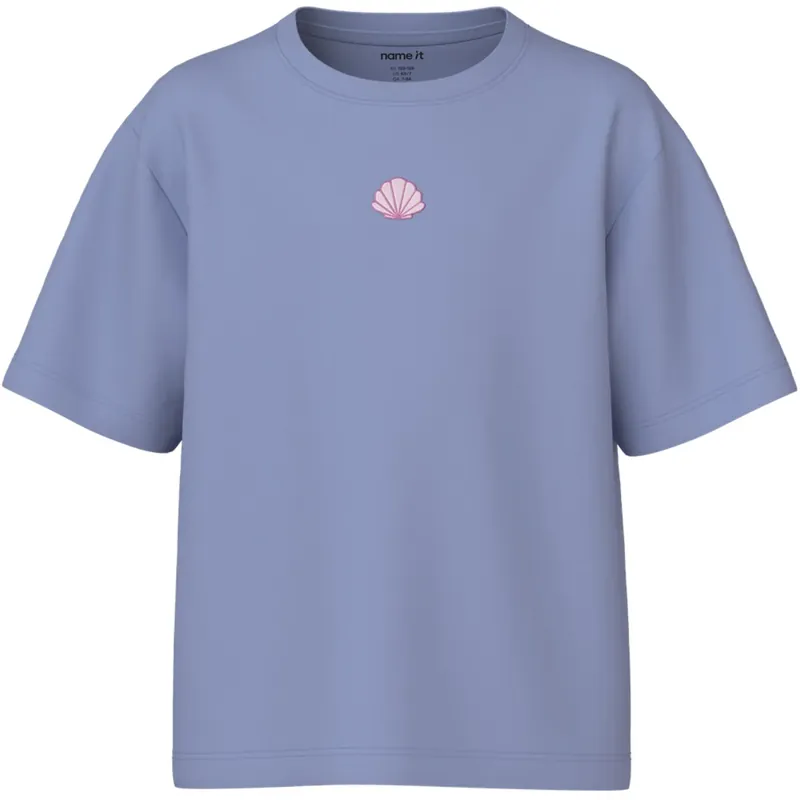 Name It Purple Impression Shell Embroidery Nkfvictoria Ss Nreg Topp Lågt pris