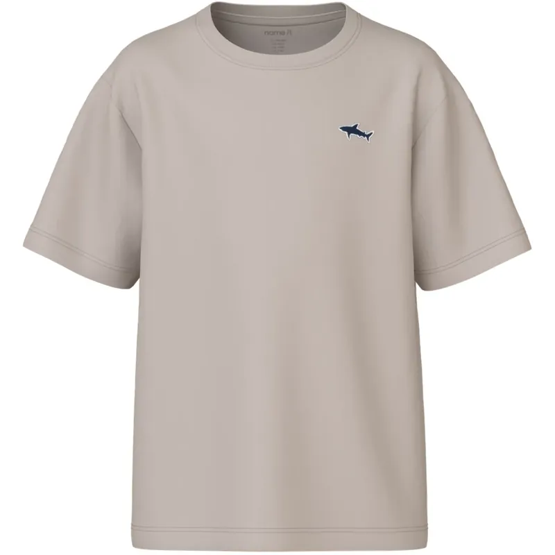 Name It Chateau Gray Shark Embroidery Nkmvimpel Ss Nreg Topp Kampanj