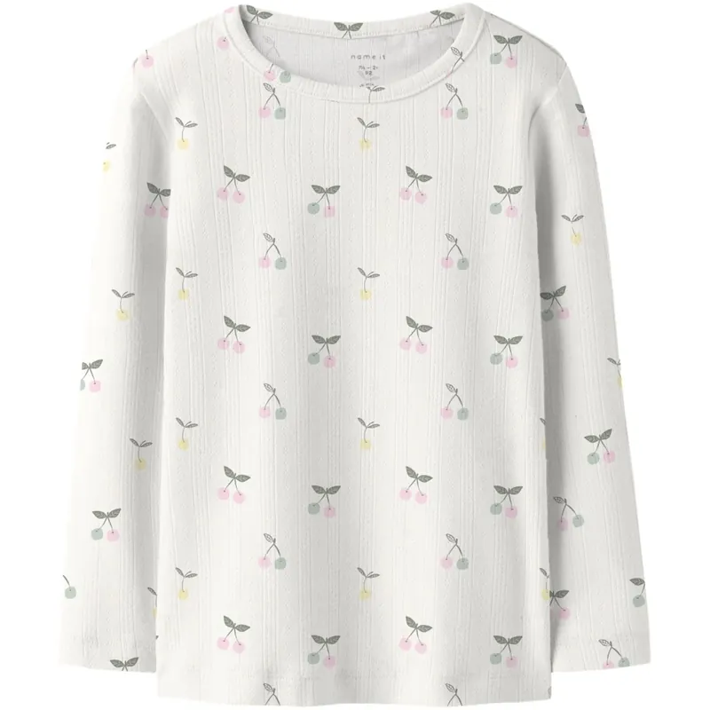Name It Cloud Dancer Nmfficherry Ls Slim Topp Erbjudandepris