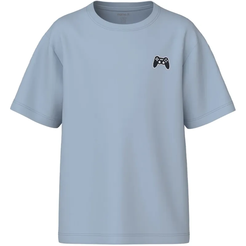 Name It Blue Fog Controller Embroidery Nkmvimpel Ss Nreg Topp Begränsad tid